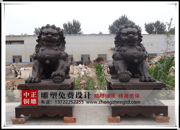 鑄銅北京獅子