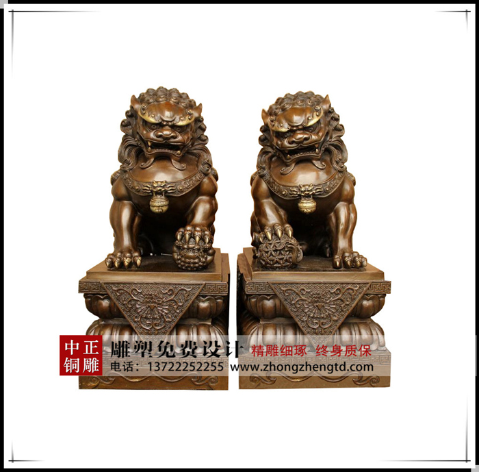 銅北京獅子