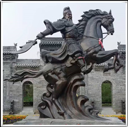 大型騎馬關(guān)公銅雕