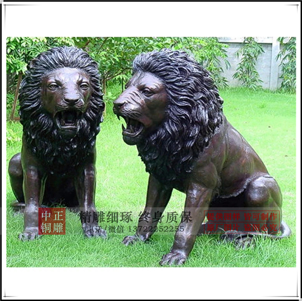 銅獅子工藝品
