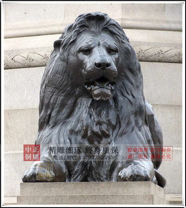 銅獅子一對