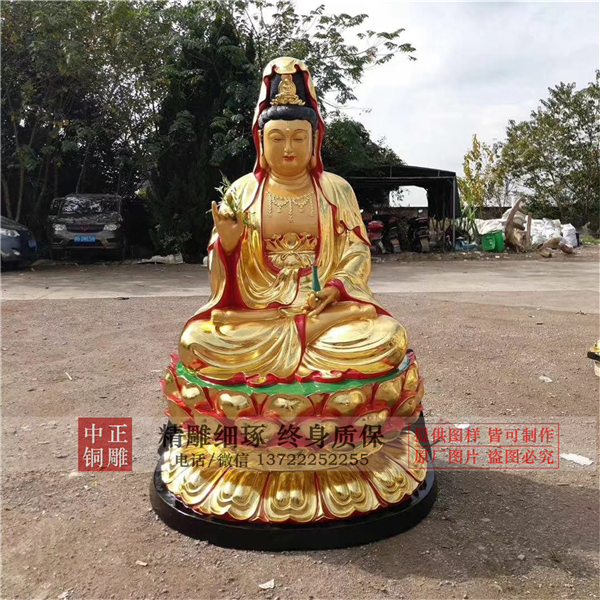貼金菩薩雕塑