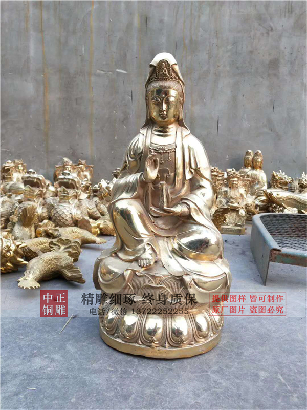 銅雕佛像觀音