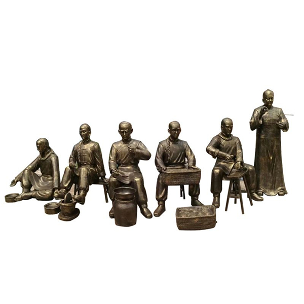 中醫文化銅雕塑