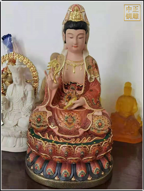 銅觀音彩繪