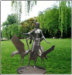 公園西方人物銅雕塑
