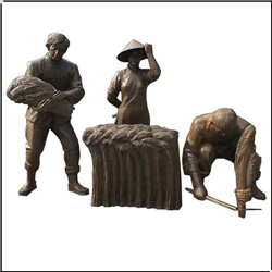 農民勞作園林雕塑