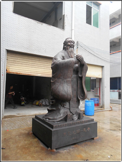 廠(chǎng)家定制鑄銅孔子雕塑