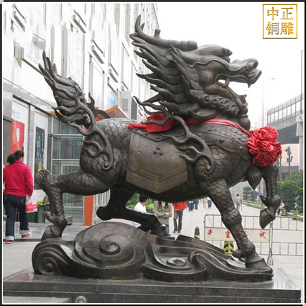 大型門口鎮宅銅麒麟雕塑
