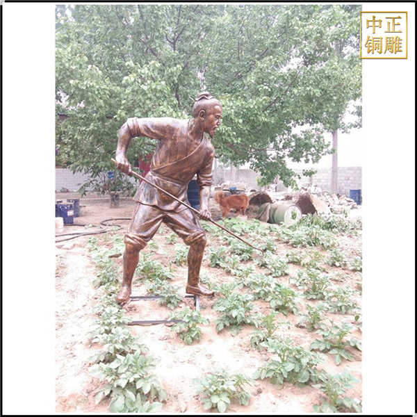 除草農耕人物雕塑鑄造