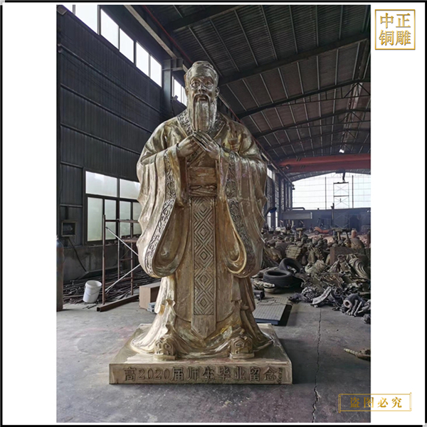 仿銅名人鑄銅孔子像