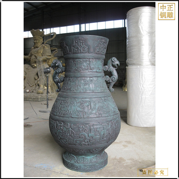 仿古銅花瓶鑄造廠家