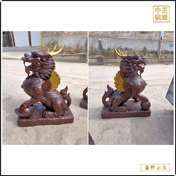 現(xiàn)貨大型動物鑄造銅麒麟?