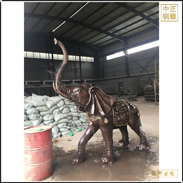 酒店別墅門(mén)口銅雕大象批發(fā)