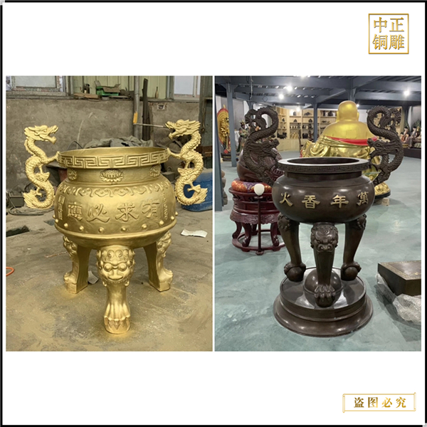 長(zhǎng)方形銅香爐鑄造廠家