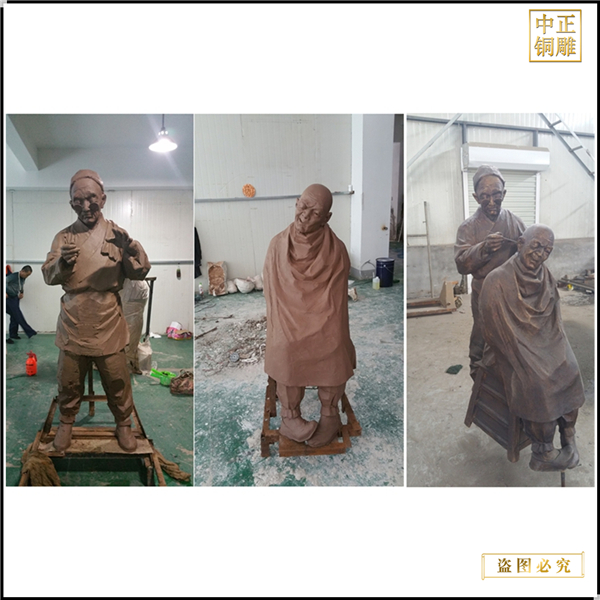 掏耳朵人物銅雕塑制作廠(chǎng)家