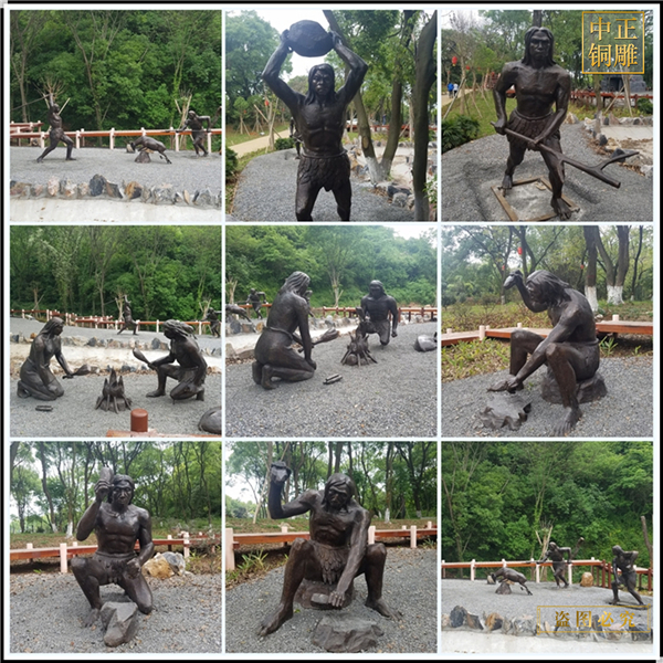 廠家制作園林景觀人銅雕塑