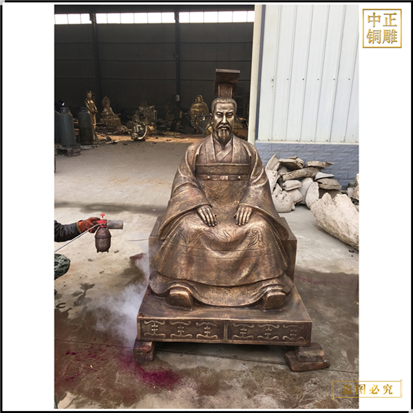 古代名人銅雕