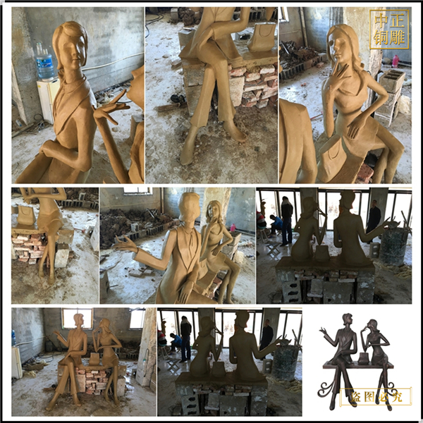 情侶人物雕塑鑄造廠家制作