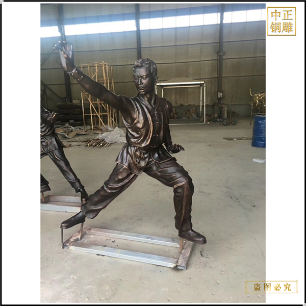 練跆拳道人物雕塑鑄造
