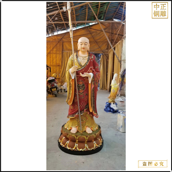 地藏王菩薩站像銅像圖片