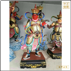 貼金四大天王銅像