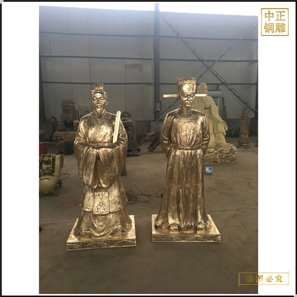 銅雕廠家鑄造古代人物雕塑