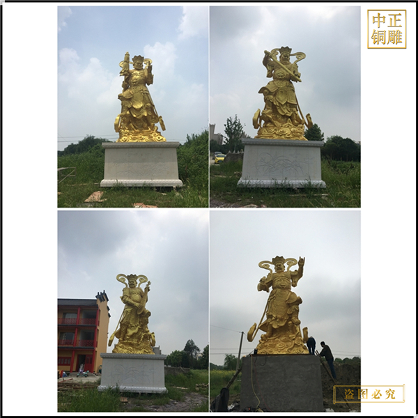 大型四大天王銅像制作