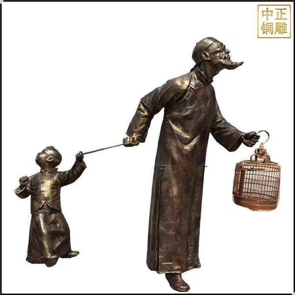 古代遛鳥銅雕塑.jpg