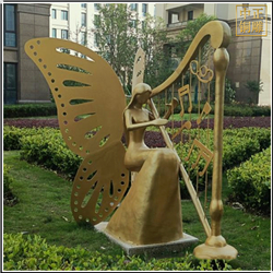 小區蝴蝶仙子銅雕塑
