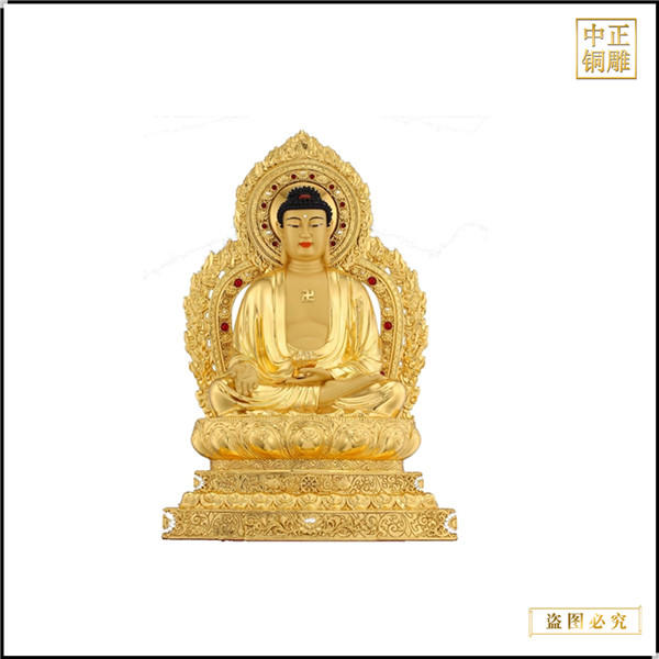 寺院釋迦牟尼佛銅佛像