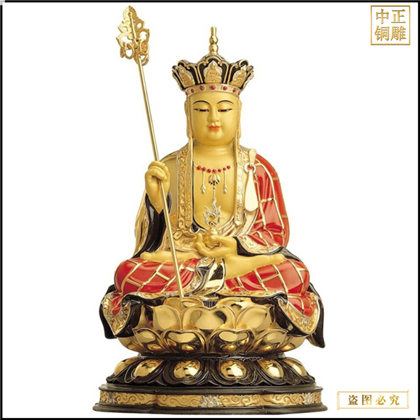 純銅家用地藏王擺件.jpg