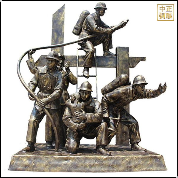 西方現代士兵人物銅雕塑