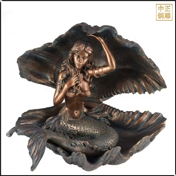 美人魚景觀人物銅雕塑
